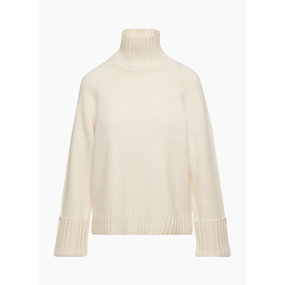 Wilfred Luxe Cashmere Jan Sweater in whisper white size XS